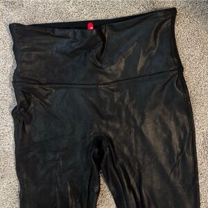 SPANX Black metallic leggings